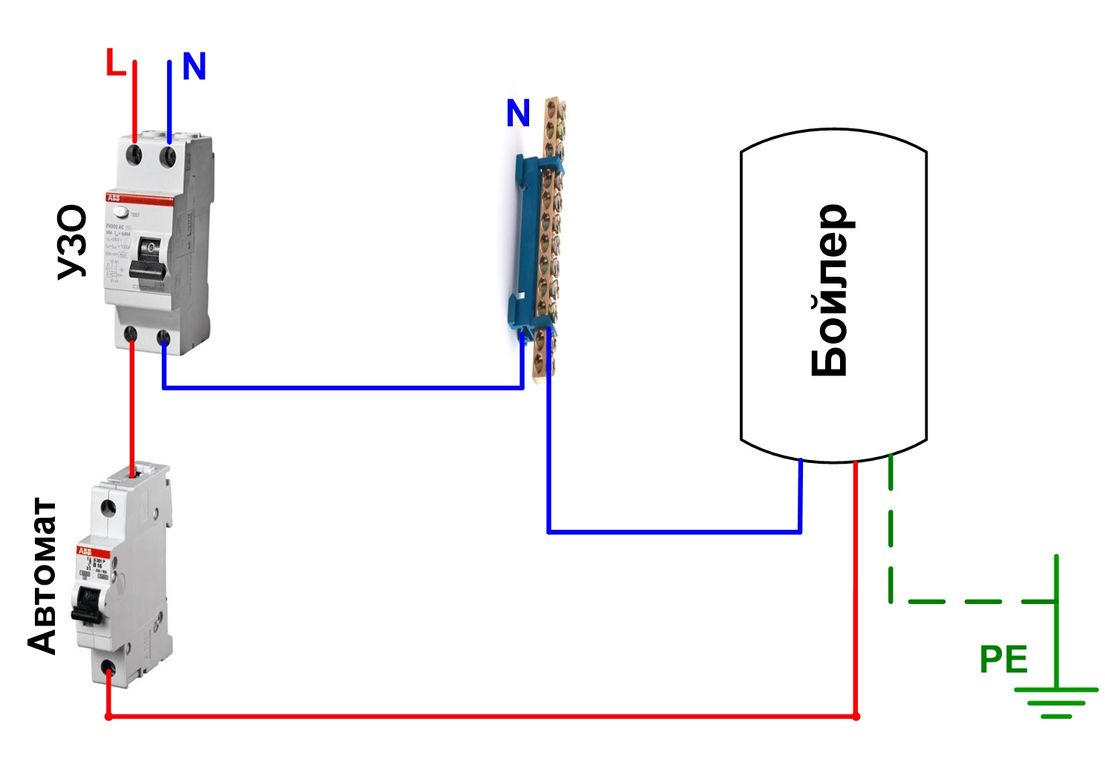 Фото схема подключения бойлера к электрике